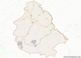 Map of Martin County, Kentucky