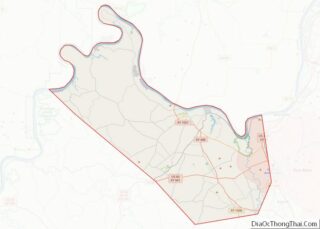 Map of Meade County, Kentucky