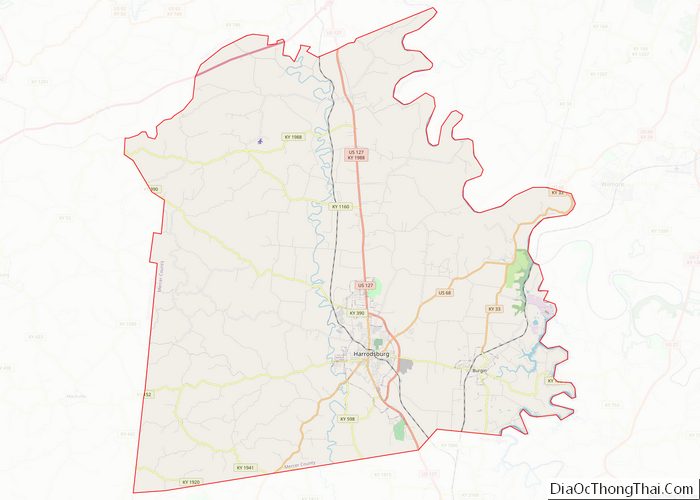 Map of Mercer County