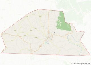 Map of Monroe County, Kentucky