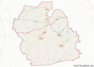 Map of Muhlenberg County, Kentucky