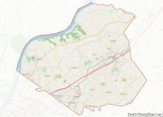 Map of Oldham County, Kentucky