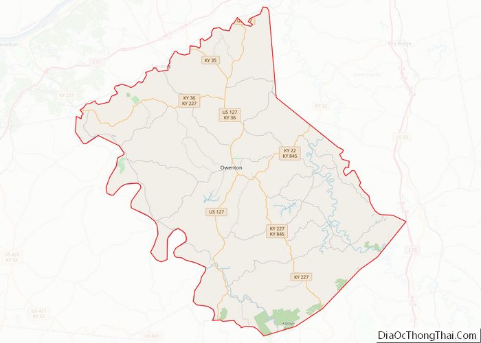 Map of Owen County