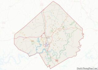 Map of Pulaski County, Kentucky