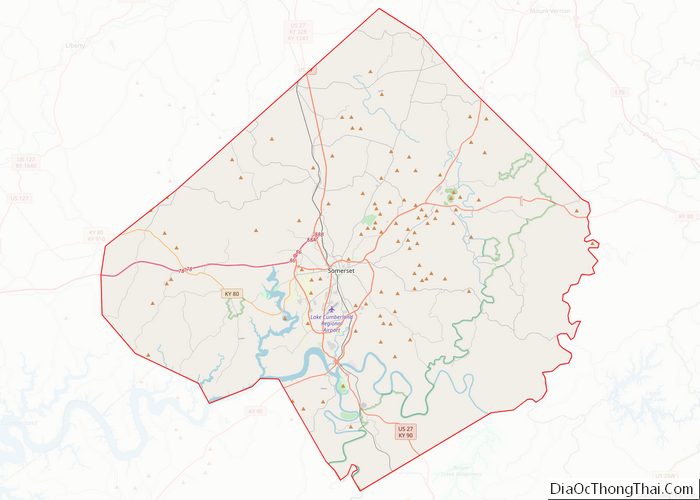 Map of Pulaski County