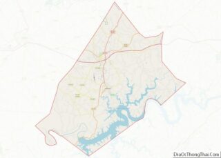 Map of Russell County, Kentucky