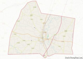 Map of Simpson County, Kentucky