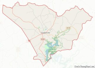 Map of Taylor County, Kentucky