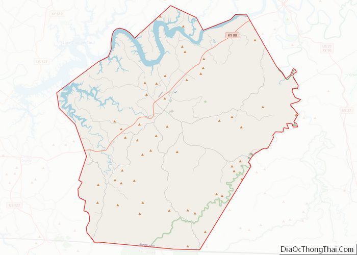 Map of Wayne County