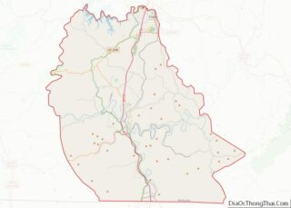 Map of Whitley County, Kentucky