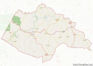 Map of Wolfe County, Kentucky