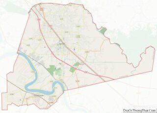 Map of Ascension Parish, Louisiana