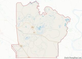 Map of Avoyelles Parish, Louisiana
