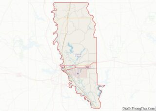 Map of Bossier Parish, Louisiana