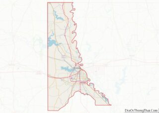 Map of Caddo Parish, Louisiana