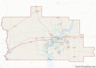 Map of Calcasieu Parish, Louisiana