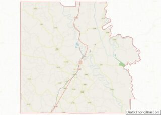 Map of Caldwell Parish, Louisiana