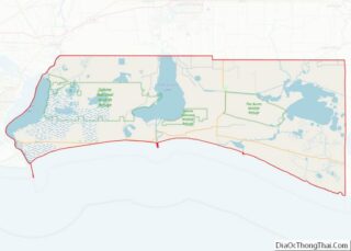 Map of Cameron Parish, Louisiana