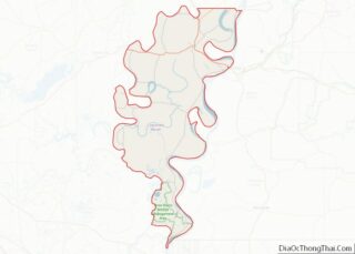 Map of Concordia Parish, Louisiana