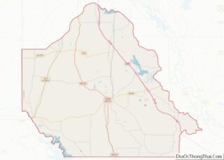 Map of De Soto Parish, Louisiana