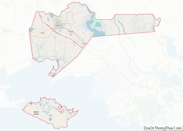 Map of Iberia Parish