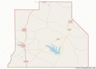 Map of Jackson Parish, Louisiana