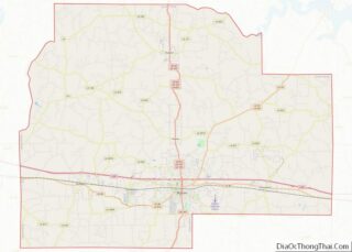 Map of Lincoln Parish, Louisiana