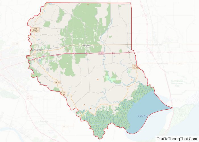 Map of Livingston Parish