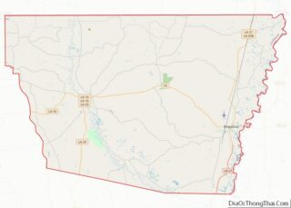 Map of Washington Parish, Louisiana