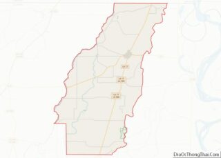 Map of West Carroll Parish, Louisiana