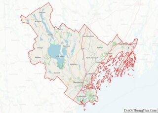 Map of Cumberland County, Maine