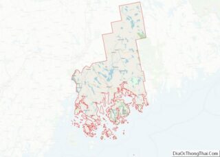 Map of Hancock County, Maine