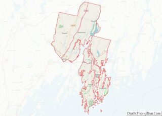 Map of Sagadahoc County, Maine