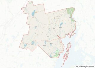 Map of Waldo County, Maine