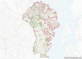 Map of Anne Arundel County, Maryland