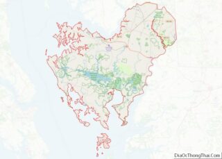 Map of Dorchester County, Maryland
