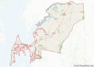 Map of Queen Anne’s County, Maryland