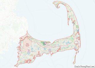 Map of Barnstable County, Massachusetts