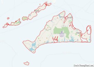 Map of Dukes County, Massachusetts