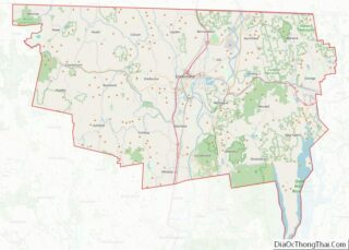 Map of Franklin County, Massachusetts