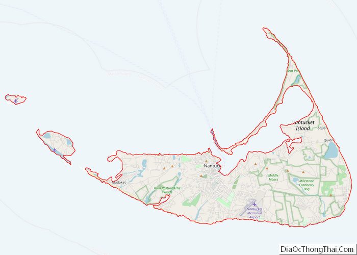Map of Nantucket County