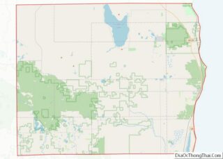 Map of Alcona County, Michigan