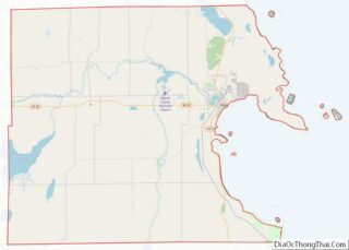 Map of Alpena County, Michigan