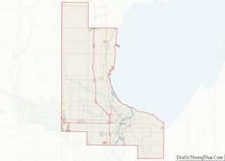 Map of Bay County, Michigan