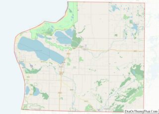 Map of Benzie County, Michigan