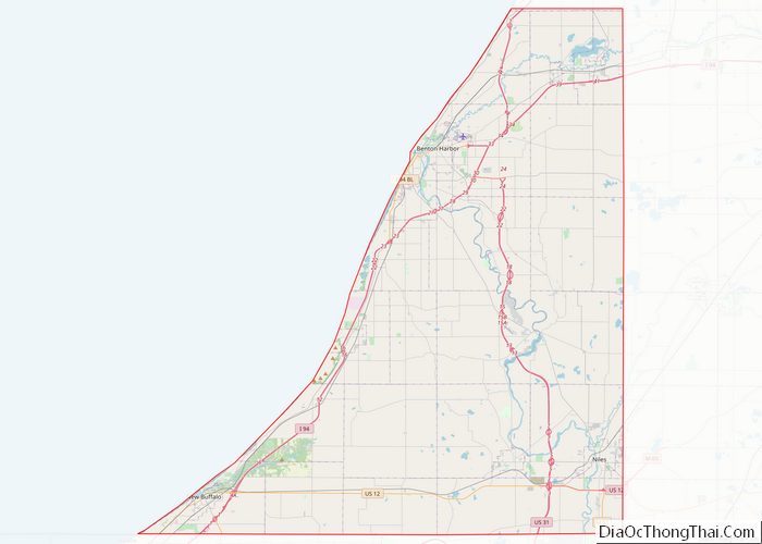 Map Of Berrien County Michigan 