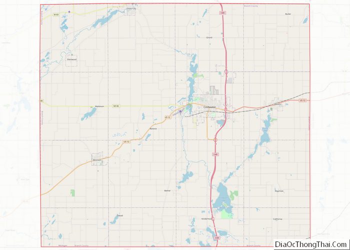 Map of Branch County