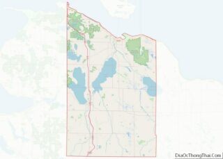 Map of Cheboygan County, Michigan