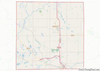 Map of Clare County, Michigan