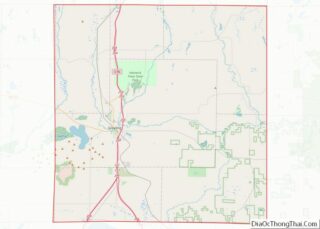 Map of Crawford County, Michigan